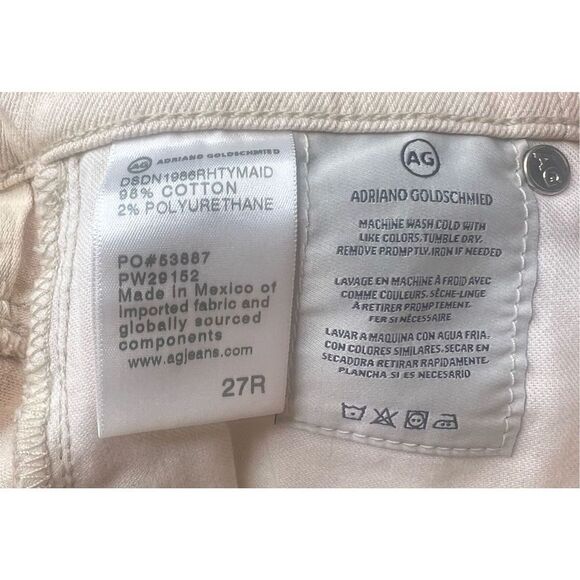 AG Alexxis Crop Straight Jean in Tie Dye Mauve Orchid NWT Size 27 - Picture 14 of 14